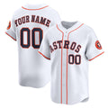 Custom Houston Astros White CONTON Home Limited Jersey