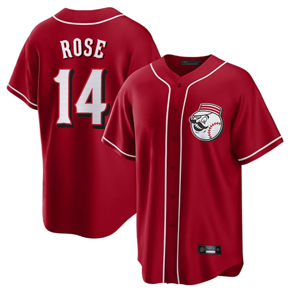Cincinnati Reds #14 Pete Rose Player Red CONTON Home Game Stitched Jerseys
