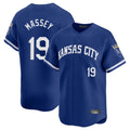 Kansas City Royals #19 Michael Massey Player Royal CONTON Limited Home Stitched Jerseys