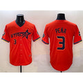 Houston Astros #3 Jeremy Pena Orange CONTON 2025 City Connect With Texas Patch Limited Stitched Jersey