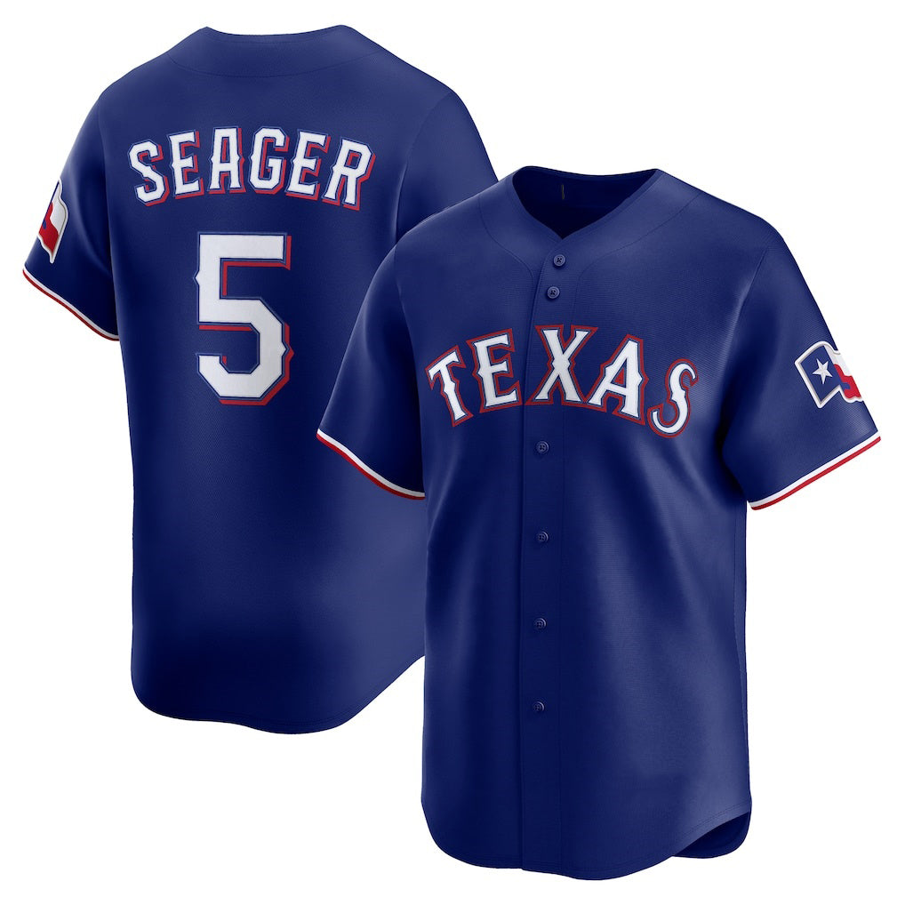Texas Rangers #5 Corey Seager Royal CONTON Alternate 2 Limited Jersey