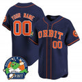 Custom Houston Astros Orbit Patch Vapor Premier Limited Jersey ¨C Navy CONTON