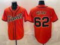 San Francisco Giants #62 Logan Webb Orange CONTON Cool Base Stitched Jersey