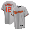 Baltimore Orioles #12 Dylan Beavers Player Gray CONTON Home Game Stitched Jerseys