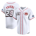 Cincinnati Reds #29 TJ Friedl Player White CONTON Speedway Classic Home Limited Stitched Jerseys