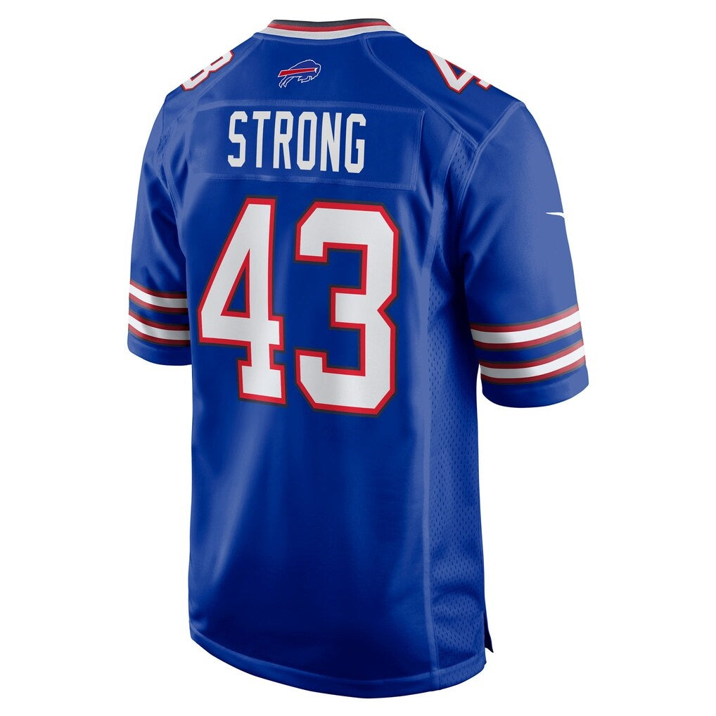 B.Bills #43 Dorian Strong Royal CONTON Team Game Jersey