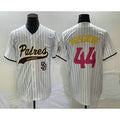San Diego Padres #44 Joe Musgrove White CONTON Pinstripe 2023 City Connect Cool Base Stitched Jersey 2