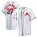 Cincinnati Reds #37 Tyler Stephenson White CONTON Home Replica Jersey