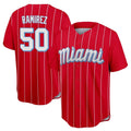 Miami Marlins #50 Agustin Ramirez Player Red CONTON City Connect Home Game Stitched Jerseys