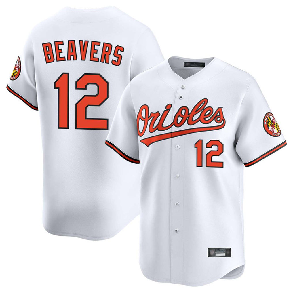 Baltimore Orioles #12 Dylan Beavers Player White CONTON Limited Home Game Stitched Jerseys