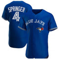 Toronto Blue Jays #4 George Springer Royal CONTON Flex Base Stitched Jersey