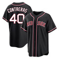 Boston Red Sox #40 Willson Contreras Player Black CONTON Out Home Game Stitched Jerseys