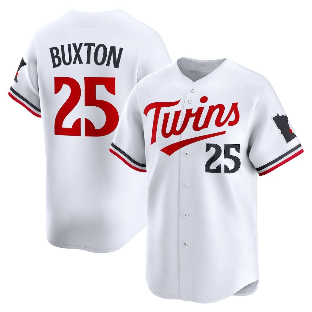 Minnesota Twins #25 Byron Buxton White CONTON Home Limited Player Jersey