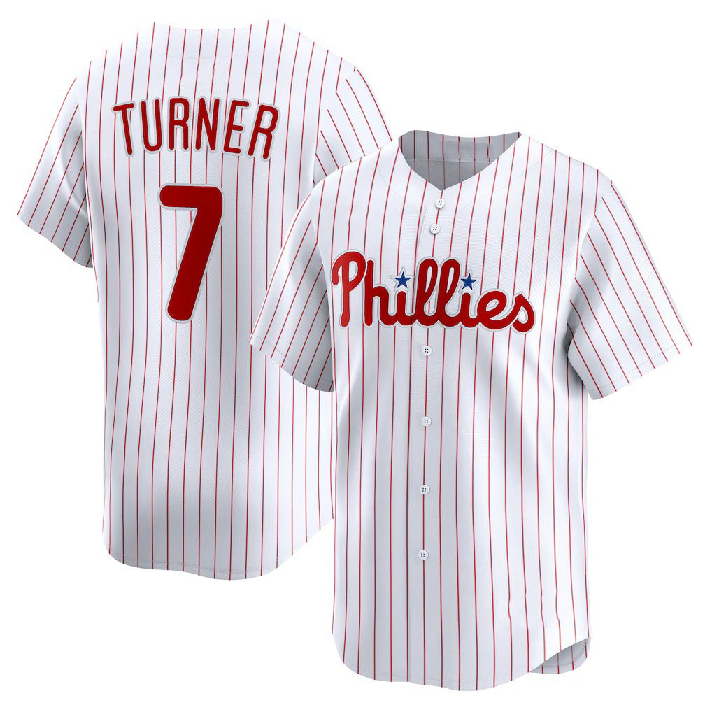 Philadelphia Phillies #7 Trea Turner White CONTON Home Limited Player Jersey