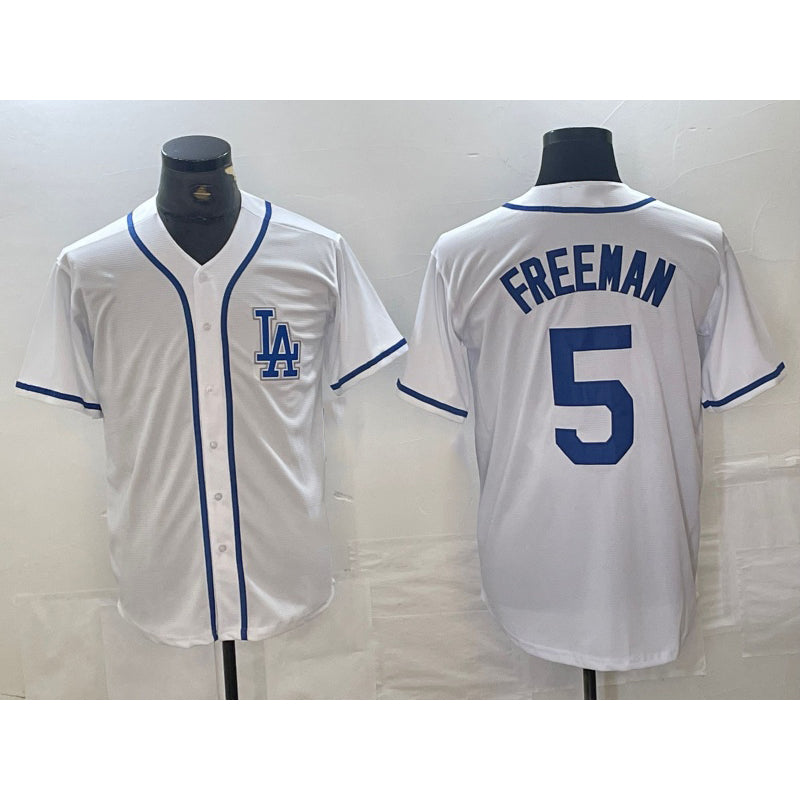 Los Angeles Dodgers #5 Freddie Freeman White CONTON Cool Base Stitched Jersey