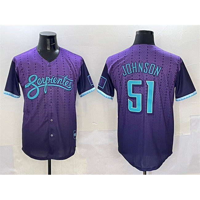 Arizona Diamondbacks #51 Randy Johnson Purple CONTON 2025 City Connect Limited Stitched Jersey