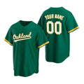 Custom Oakland Athletics Green CONTON Stitched Cool Base Jersey