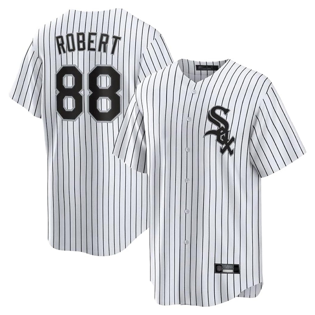 Chicago White Sox #88 Luis Robert Jr Player White CONTON Stripe Home Game Stitched Jerseys