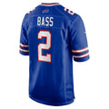 B.Bills #2 Tyler Bass Royal CONTON Game Player Jersey
