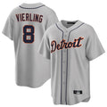 Detroit Tigers #8 Matt Vierling Player Gray CONTON Home Game Stitched Jerseys