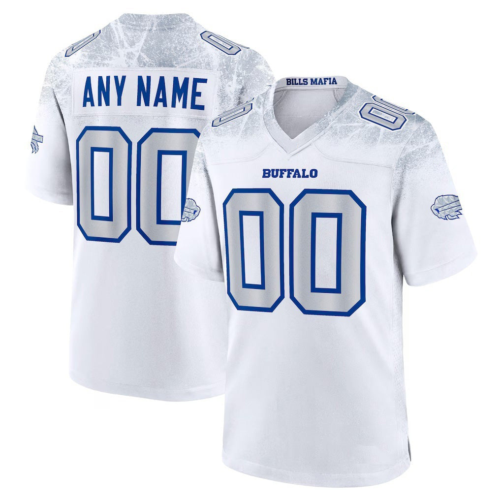 Custom B.Bills White CONTON 2025 Rivalries Collection Game Jersey