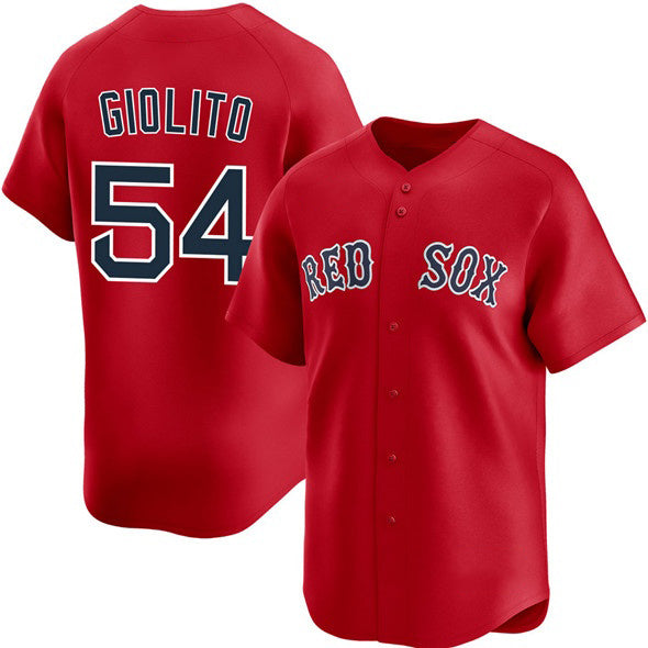 Boston Red Sox #54 Lucas Giolito Red CONTON 2025 Alternate Limited Stitched Jersey