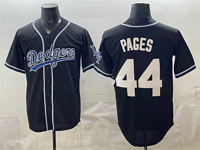 Los Angeles Dodgers #44 Andy Pages Black CONTON Stitched Jersey