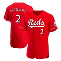 Cincinnati Reds #2 Nick Castellanos Scarlet CONTON 2021 Alternate Jersey