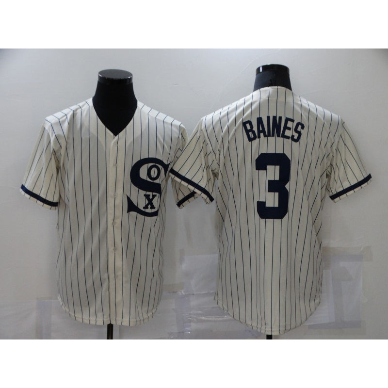 Chicago White Sox #3 Harold Baines 2021 Cream CONTON Field of Dreams Name Cool Base Stitched Jersey