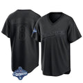 Los Angeles Dodgers #8 Enrique Hern¨¢ndez Player Black CONTON World Series Meet Pitch Fashion T-shirt Stitched Jerseys