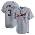 Detroit Tigers #3 Alan Trammell Player Gray CONTON Home Limited Stitched Jerseys