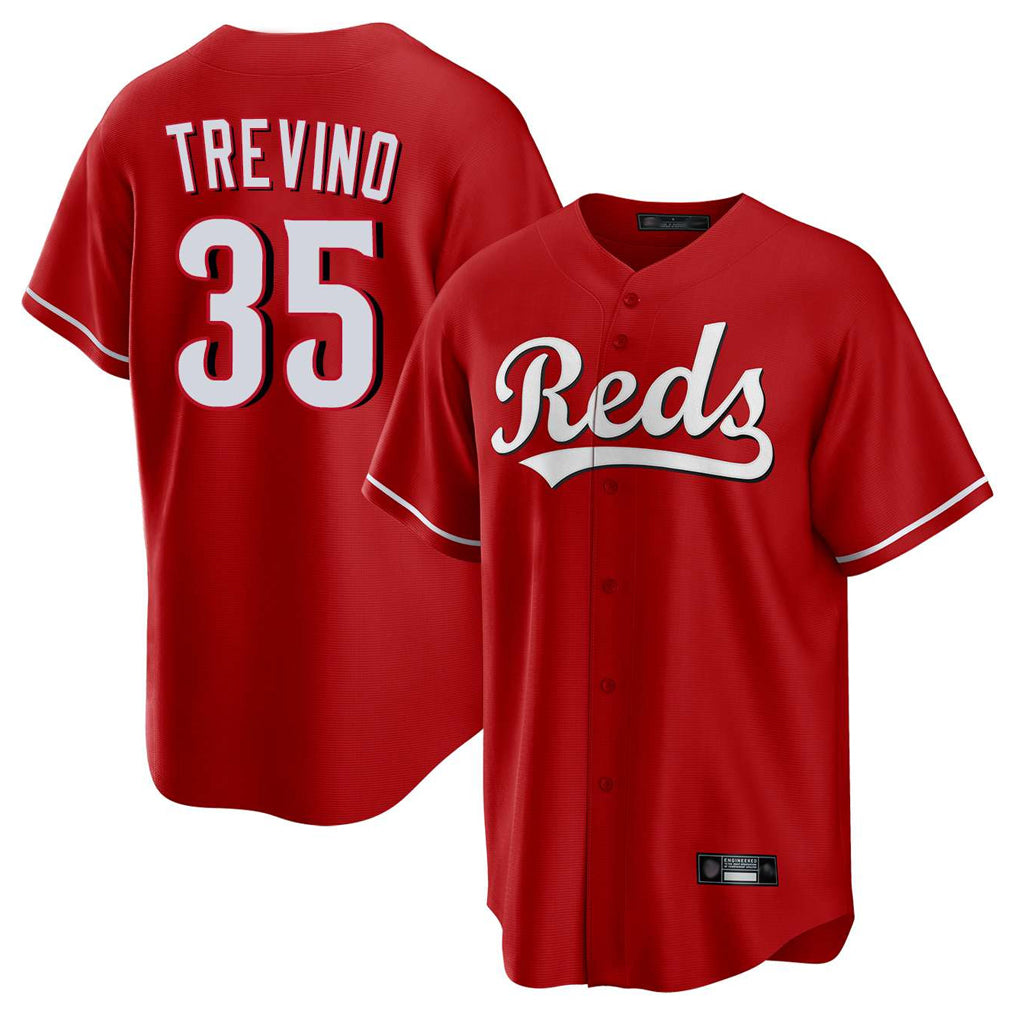 Cincinnati Reds #35 Jose Trevino Player Red CONTON Home Game Stitched Jerseys