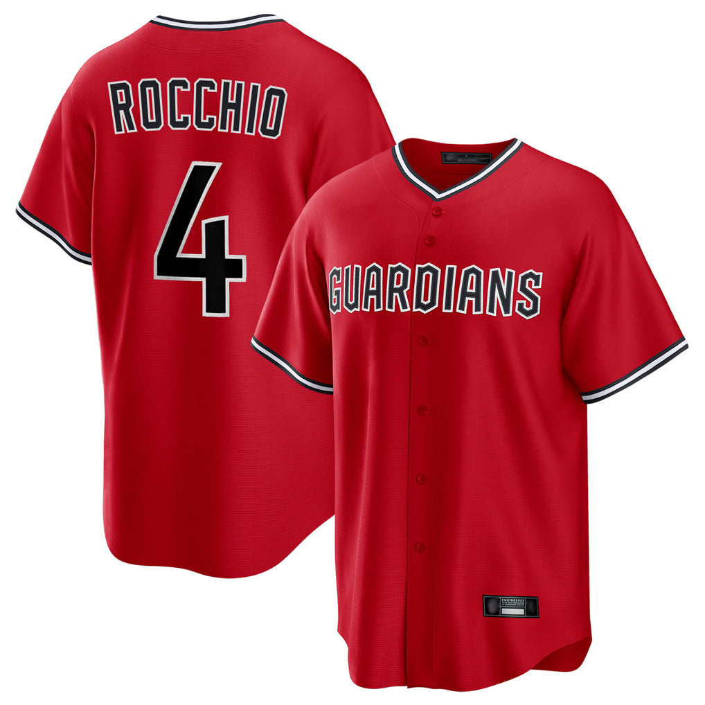 Cleveland Guardians #4 Brayan Rocchio Player Red CONTON Home Game Stitched Jerseys