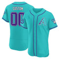 Custom Arizona Diamondbacks 2024 Teal Purple Jersey ¨C Teal 3 CONTON