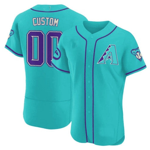 Custom Arizona Diamondbacks 2024 Teal Purple Jersey ¨C Teal 3 CONTON