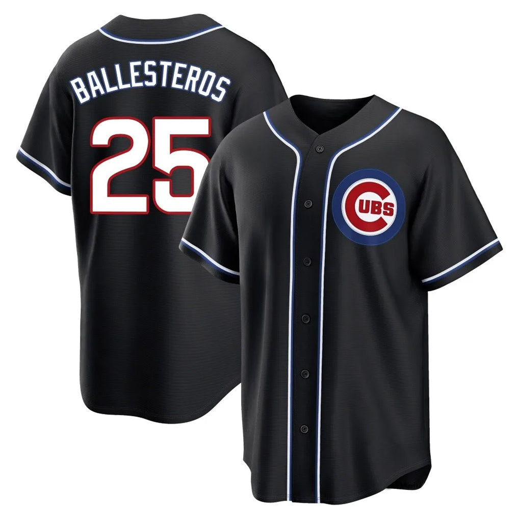 Chicago Cubs #25 Moises Ballesteros Player Black CONTON Fashion Out Game Stitched Jerseys