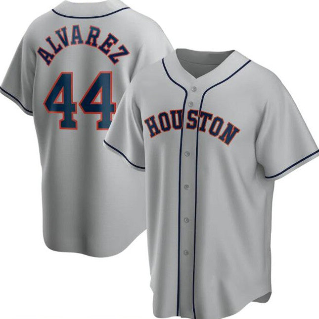Houston Astros #44 Yordan Alvarez Grey CONTON Cool Base Stitched Jersey