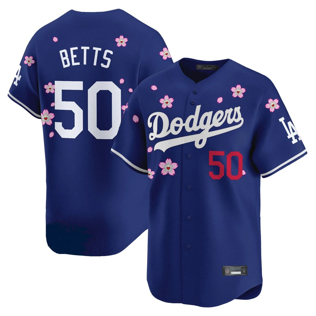 Los Angeles Dodgers #50 Mookie Betts Player Royal CONTON Tokyo Series Vapor Premier Limited Stitched Jerseys
