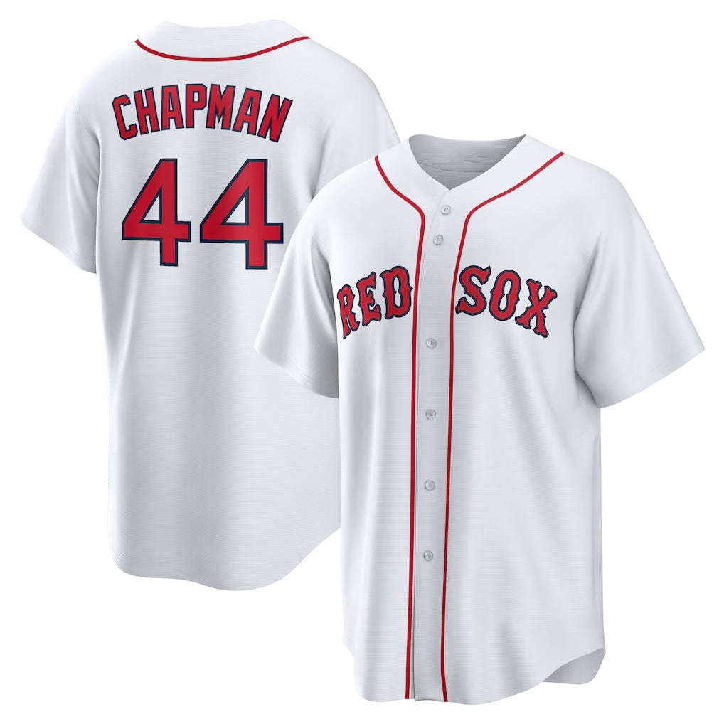 Boston Red Sox #44 Aroldis Chapman White CONTON Home Replica Jersey
