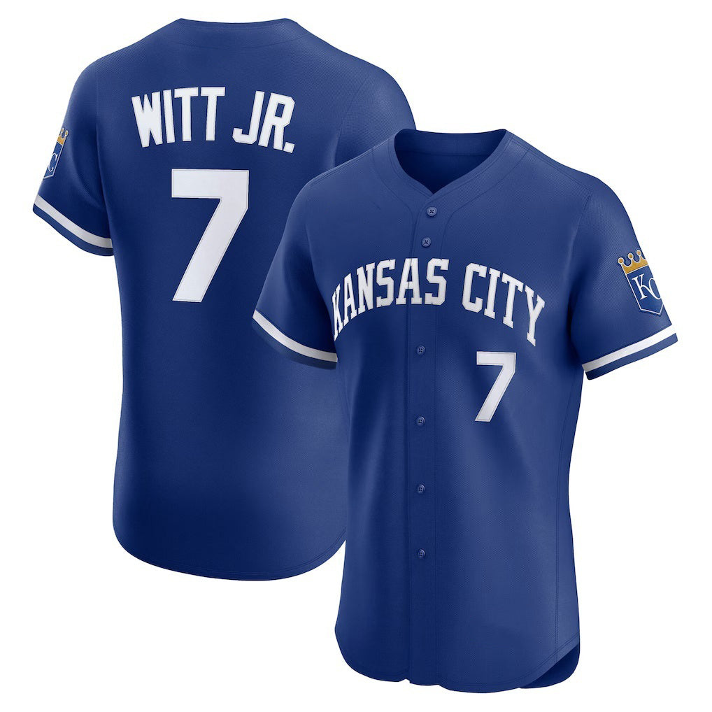 Kansas City Royals #7 Bobby Witt Jr. Royal CONTON Alternate 2 Elite Player Jersey
