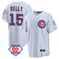 Chicago Cubs #15 Carson Kelly Player White CONTON 150th Anniversary Home Game Stitched Jerseys