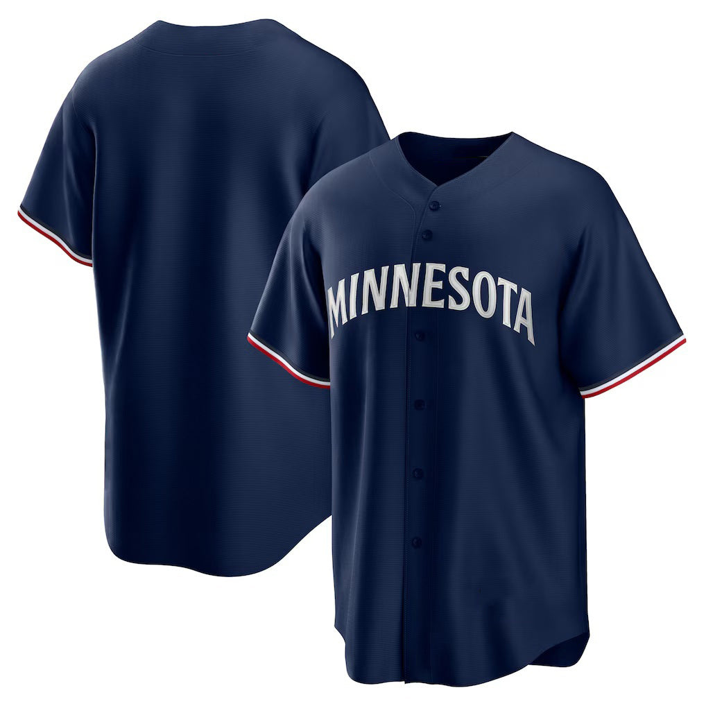 Minnesota Twins Navy CONTON Alternate Replica Team Logo Jersey