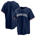Minnesota Twins Navy CONTON Alternate Replica Team Logo Jersey