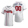 Custom Atlanta Braves White CONTON 2020 Stitched Flex Base Jersey