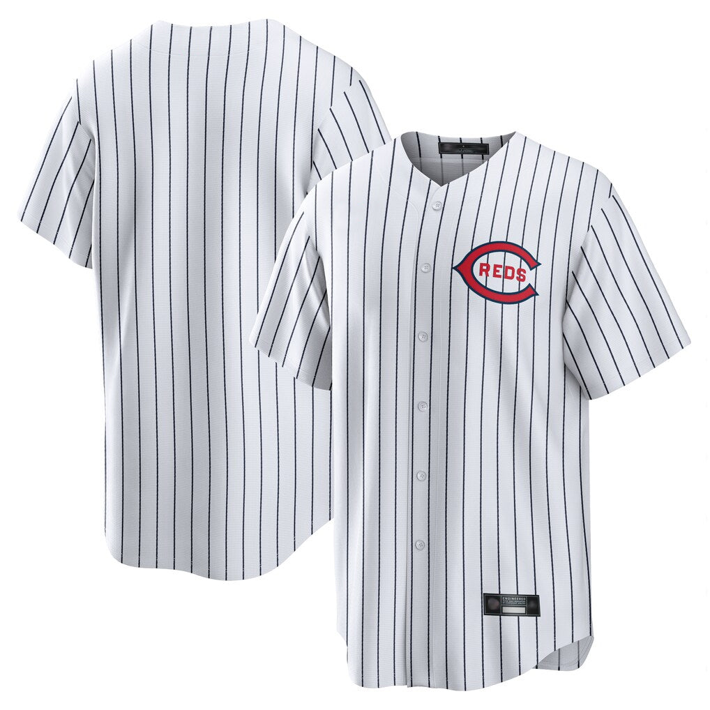 Cincinnati Reds Blank Player White CONTON Stripe Field of Dreams Game Home Stitched Jerseys