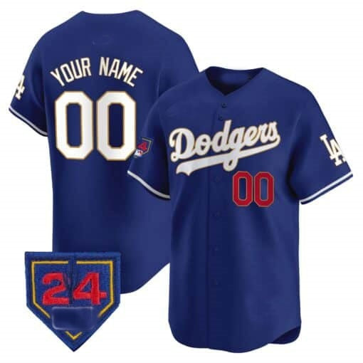 Custom Los Angeles Dodgers 2024 Spring Training Patch Vapor Premier Limited Jersey ¨C Royal CONTON