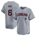 Cleveland Guardians #6 David Fry Player Gray CONTON Road Limited Home Stitched Jerseys