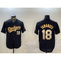 Los Angeles Dodgers #18 Yoshinobu Yamamoto Black Gold CONTON Limited Stitched Jersey