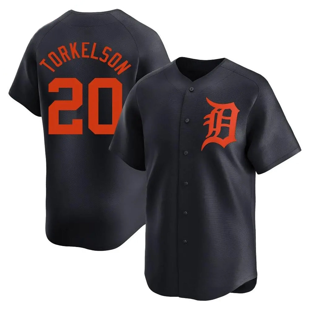 Detroit Tigers #20 Spencer Torkelson Player Navy CONTON Home Limited Stitched Jerseys