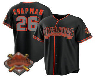 San Francisco Giants #26 Matt Chapman Black CONTON 2026 Alternate Stadium Stitched Jersey